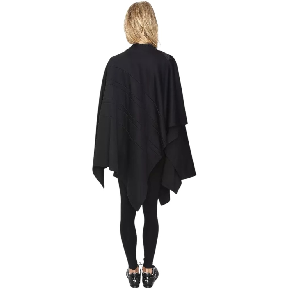 [sold] Y-3 Yohji Yamamoto Black Asymmetric Midi Skirt Poncho Cape Convertible - Picture 4 of 16